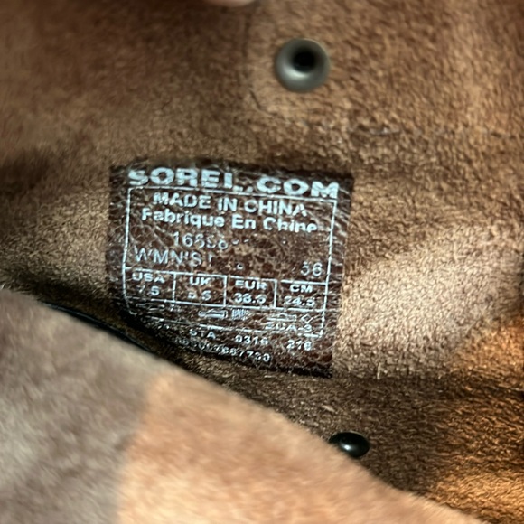 SOREL Joan of Arctic ll Wedge Tobacco Brown Leather Mid Boot Waterproof Bootie - Picture 11 of 14